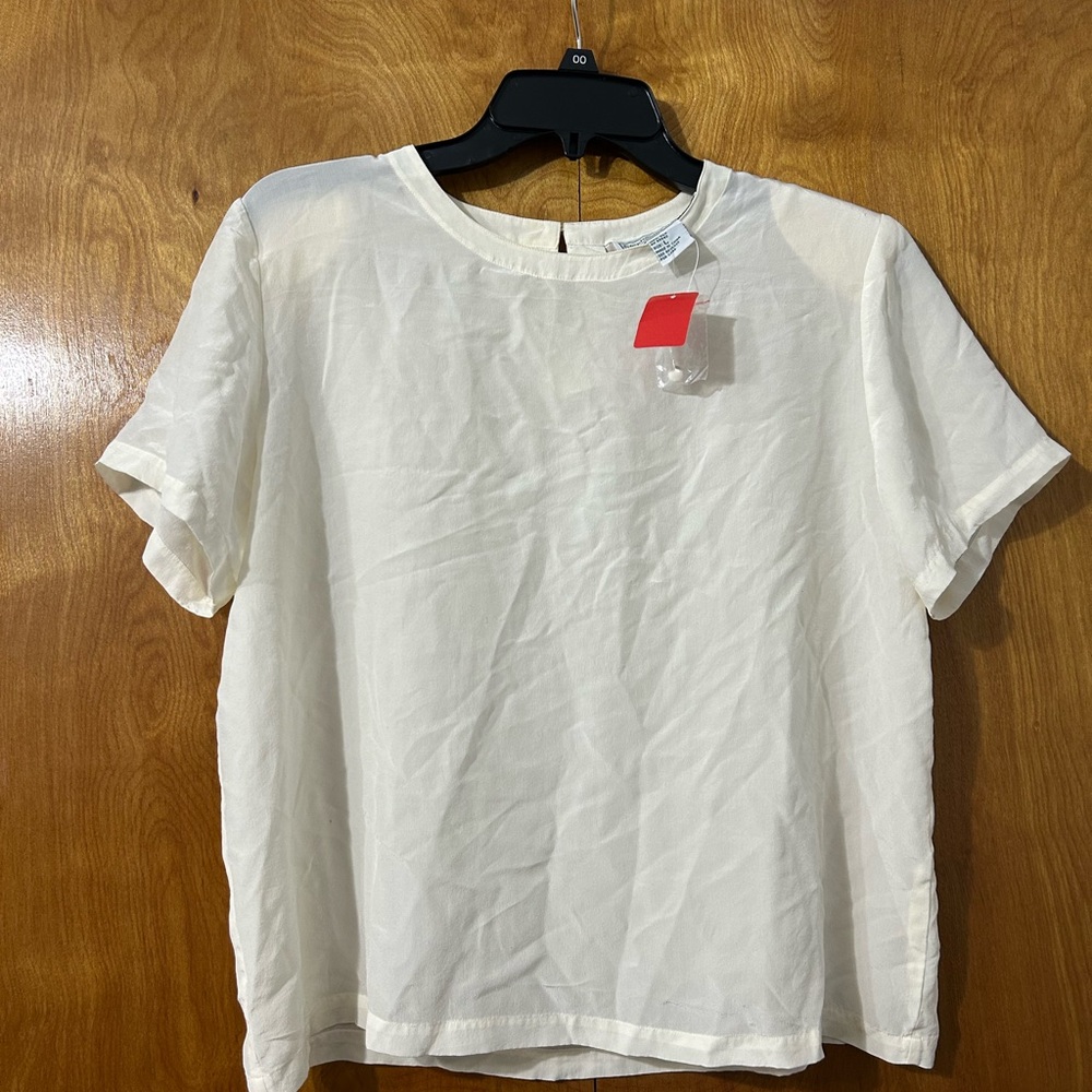 Stephanie Andrews Silk Blouse in Soft Ivory